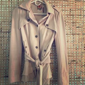 Free People short ruffled jacket